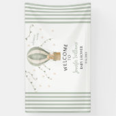 Schattigee Teddy Bear Ballon Baby shower Welkom Ba Spandoek (Verticaal)