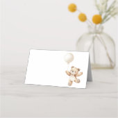 Schattigee Teddy Bear Ballon Food Tent Place Card Plaatskaartje (Achterkant)