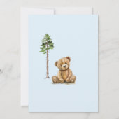 Schattigee Teddy Bear Blue Baby Boy Baby shower Kaart (Achterkant)