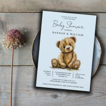 Schattigee Teddy Bear Blue Baby Boy Baby shower