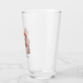 Schattigee Teddy Bear bruid en bruidegom bruiloft Glas (Links)