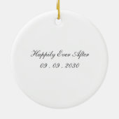 Schattigee Teddy Bear bruid en bruidegom bruiloft Keramisch Ornament (Achterkant)