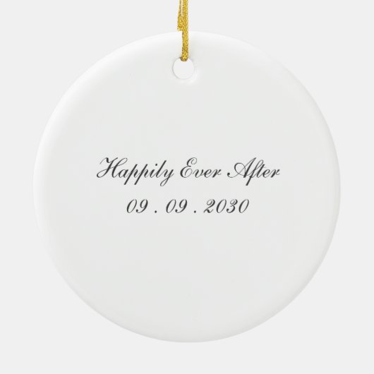 Schattigee Teddy Bear bruid en bruidegom bruiloft Keramisch Ornament (Achterkant)