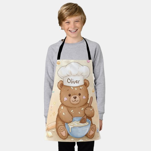 Schattigee Teddy Bear Chef Schort (Gedragen)