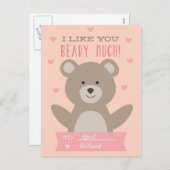 Schattigee Teddy Bear Classroom Valentijn Briefkaa Feestdagenkaart (Voorkant / Achterkant)