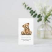 Schattigee Teddy Bear Cub Kinderopvang Kinderopvan Visitekaartje (Staand voorkant)