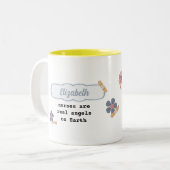 Schattigee Teddy Bear Custom Name Mok voor Verplee (Voorkant links)