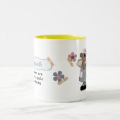 Schattigee Teddy Bear Custom Name Mok voor Verplee (Center)