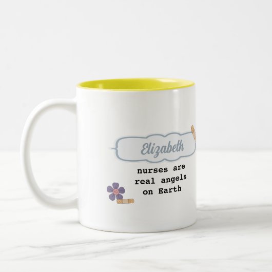 Schattigee Teddy Bear Custom Name Mok voor Verplee (Links)