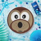 Schattigee Teddy Bear Gezicht Papier Borden Papieren Bordje (Feest)