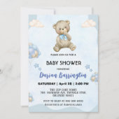 Schattigee teddy Bear gradient ballon baby boy sho Kaart (Voorkant)