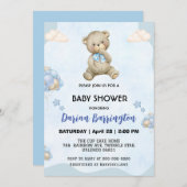 Schattigee teddy Bear gradient ballon baby boy sho Kaart (Voorkant / Achterkant)