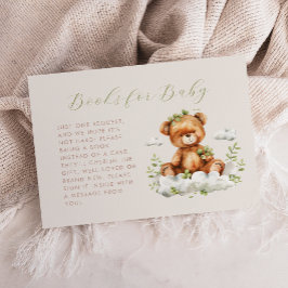 Schattigee Teddy Bear Greenery Boeken voor Baby Informatiekaartje
