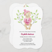 Schattigee Teddy Bear Heart Baby shower Kaart (Voorkant / Achterkant)