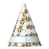 Schattigee Teddy Bear Kids Verjaardagsnaam Feesthoedjes (Achterkant)