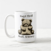 Schattigee Teddy Bear Knuffel Kussen Bruin Custom  Koffiemok (Links)