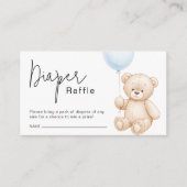 Schattigee Teddy Bear Luier Raffle Ticket Informatiekaartje (Voorkant)