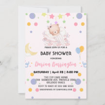 Schattigee Teddy Bear Moon Balloon baby shower Par