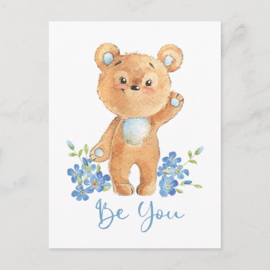 Schattigee Teddy Bear motivatiekaart Ben jij Briefkaart (Voorkant)