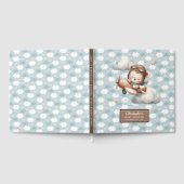 Schattigee Teddy Bear Pilot Baby shower Gastboek B Gastenboek (Volledig)