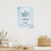 Schattigee Teddy Bear Pilot Baby shower Welkom Poster (Keuken)