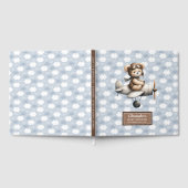 Schattigee Teddy Bear Pilot Guest Book Baby shower Gastenboek (Volledig)