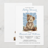 Schattigee Teddy Bear Spring Summer Baby shower Kaart (Voorkant / Achterkant)
