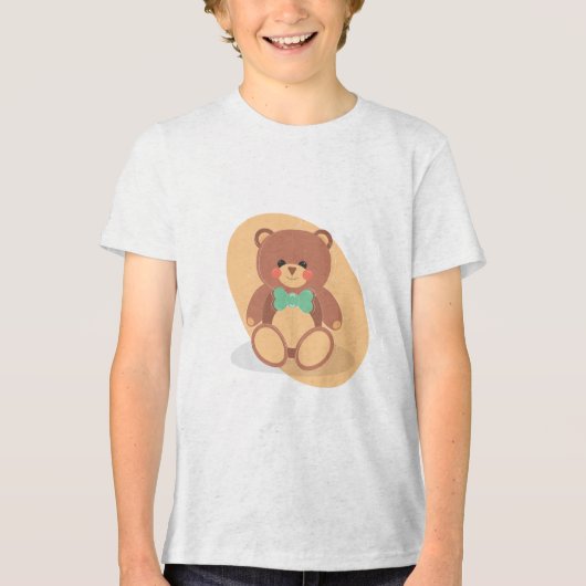 SCHATTIGEE TEDDY BEAR Tri-Blend SHIRT (Voorkant)