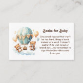Schattigee Teddy Bear Twins baby shower Boeken voo Informatiekaartje (Voorkant)