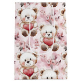 Schattigee Teddy Bear Valentijn's Day Hearts Patte Medium Cadeauzakje (Achterkant)