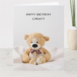 Schattigee Teddy Bear Verjaardag Kaart