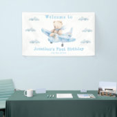 Schattigee Teddy Bear Verjaardag Welkom Banner (Beurs)