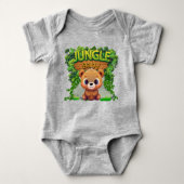 Schattigee Teddy Bear Wildlife Natuur Forest Graph Romper (Voorkant)