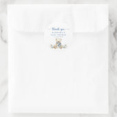 Schattigee Teddy Bear Winter Baby shower Dank u Ronde Sticker (Tas)