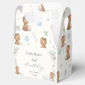 Schattigee Teddy Bears Tea voor Twee 2e Verjaardag Bedankdoosjes (Geopend)