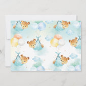 Schattigee Teddy Bears Twin Boys Twin Blue Baby sh Kaart (Achterkant)