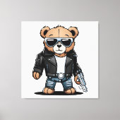 Schattigee Teddy Memes Canvas Afdruk (Voorkant)