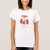 Schattigee Teddy Merry & Bright Club Kerstpyjama's T-shirt (Voorkant)