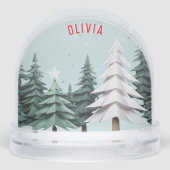 Schattigee Teddy Merry Christmas Custom Bericht Sneeuwbol (Achterkant)