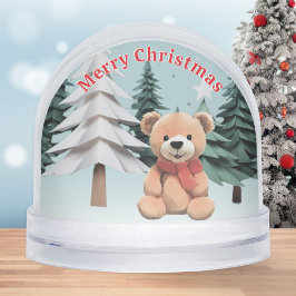 Schattigee Teddy Merry Christmas Custom Bericht Sneeuwbol