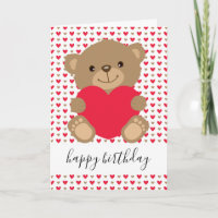 Schattigee Teddy met Hart Gepersonaliseerde Baby V