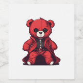 Schattigee Teddy Red Boy Wijn Etiket (Enkel label)