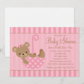 Schattigee teddy | Roze Kaart (Voorkant / Achterkant)