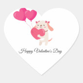 Schattigee Teddy Valentijnsdag Stickers (Voorkant)