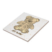 Schattigee Teddybeer aangepaste tekst Tegeltje (Zijkant)