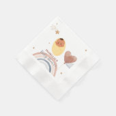 Schattigee teddybeer Afro-Amerikaanse jongens baby Servet (Hoek)