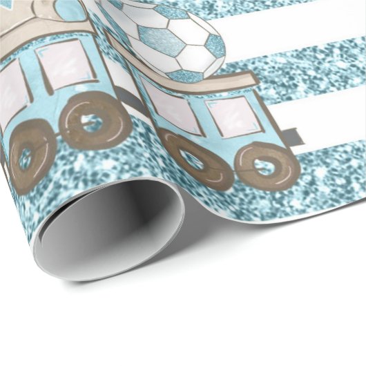 Schattigee teddybeer baby boy douche blauw cadeaupapier (Rol Hoek)