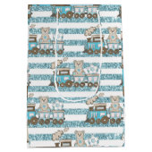 Schattigee teddybeer baby boy douche blauw medium cadeauzakje (Achterkant)