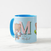 Schattigee teddybeer Baby lichtblauw Mok (Voorkant links)