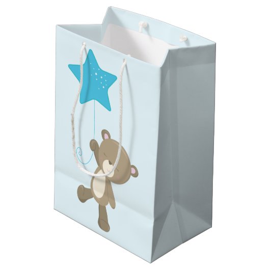 Schattigee teddybeer Baby Medium Cadeauzakje (Achterkant Gekanteld)